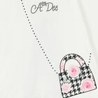 Girls Ivory & Black Houndstooth Leggings Set, 1, hi-res