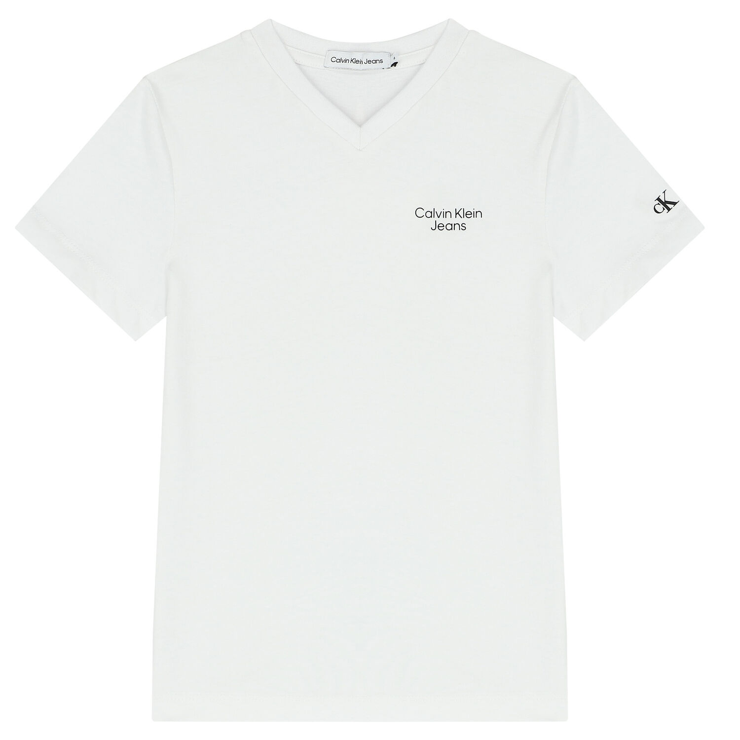 Boys White Logo T-Shirt, 3, hi-res