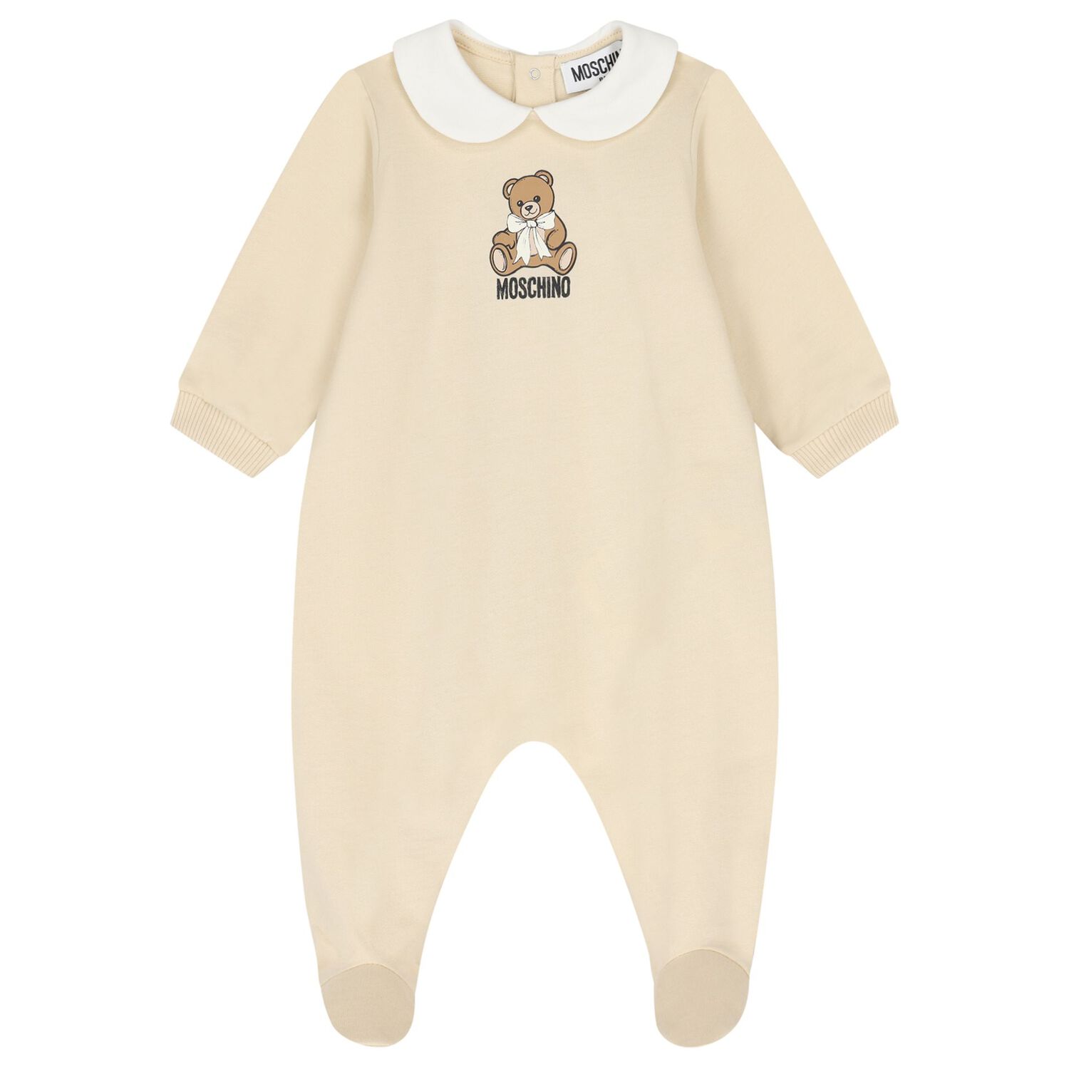 Beige & White Teddy Bear Logo Babygrow Gift Set, 2, hi-res