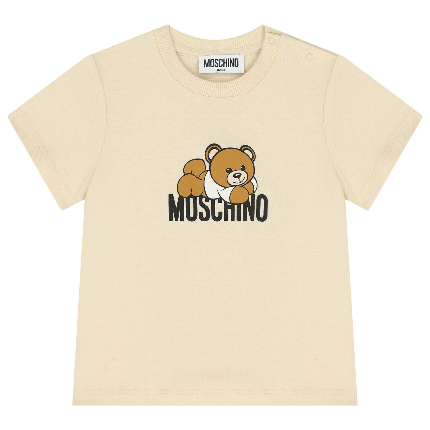 Beige Teddy Bear Logo T-Shirt, 2, hi-res image number null