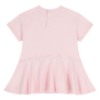 Younger Girls Pink Logo Dress