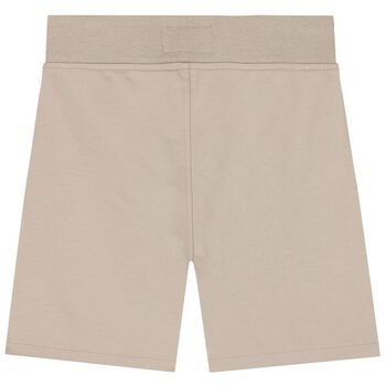 Boys Beige Logo Shorts