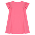 Girls Pink Embroidered Flower Dress, 2, hi-res