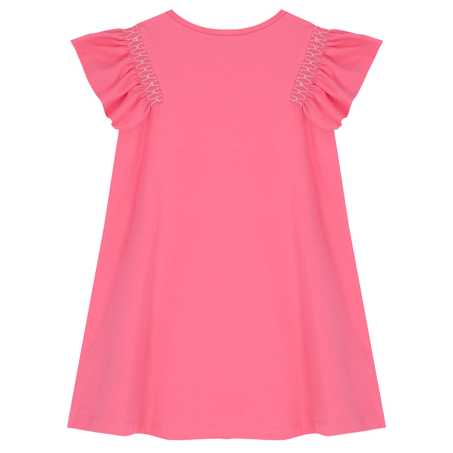 Girls Pink Embroidered Flower Dress, 2, hi-res