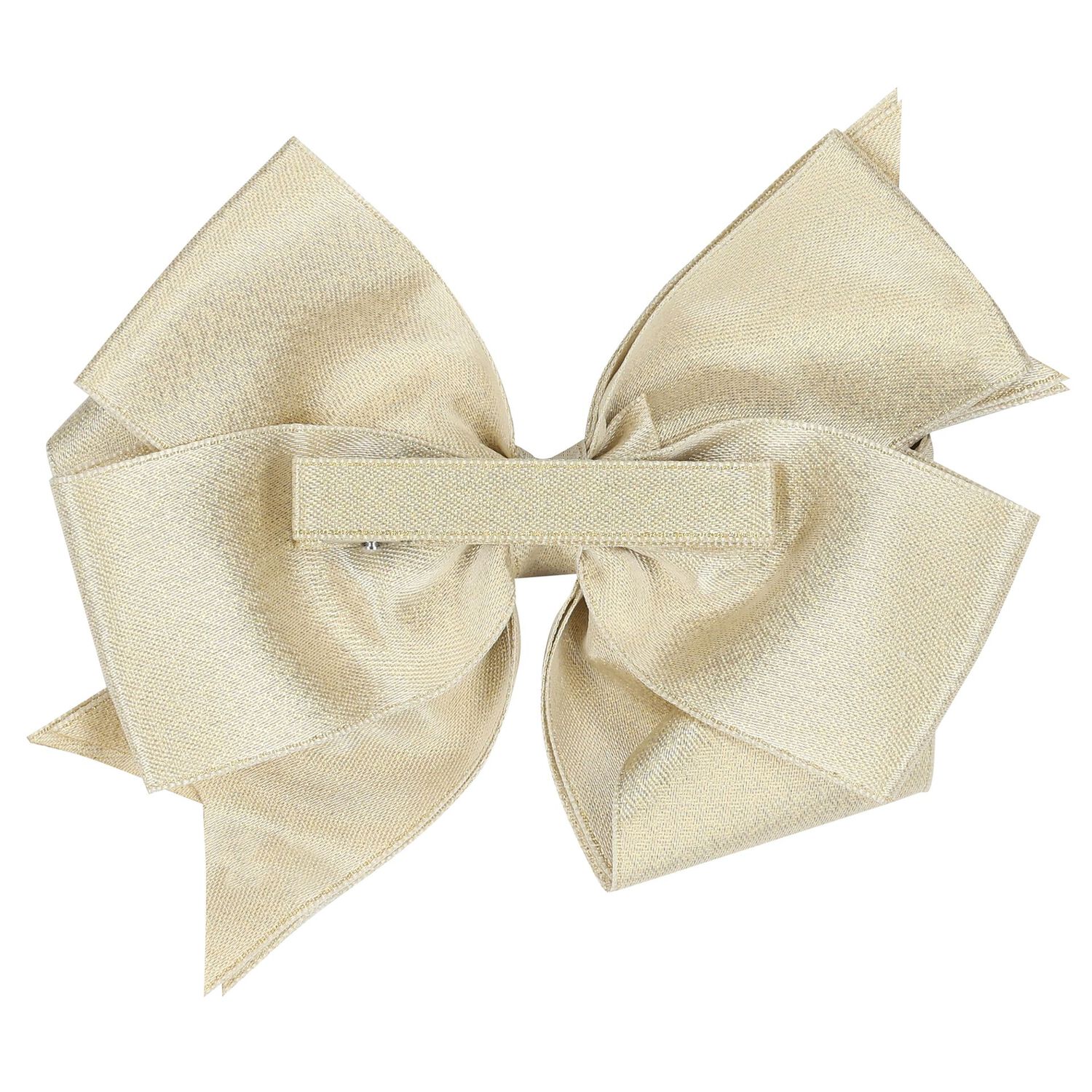 Girls Gold Bow Hairclip, 4, hi-res