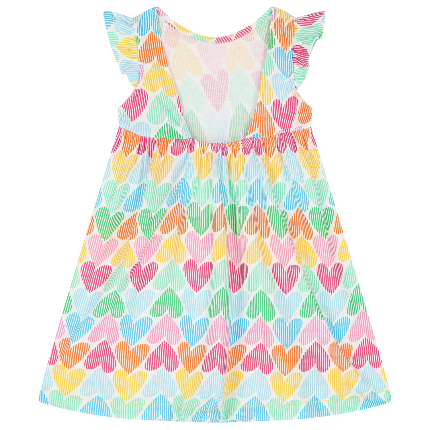 Girls Multi-Coloured Heart Dress, 1, hi-res
