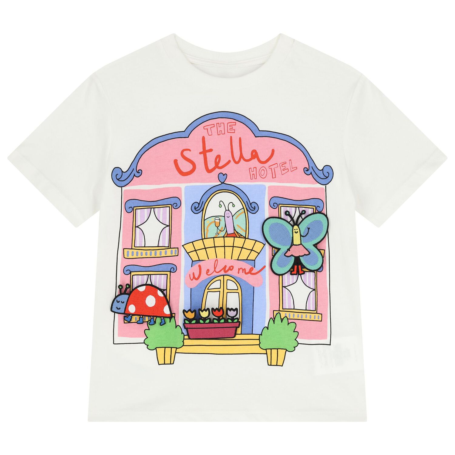 Girls Ivory Hotel T-Shirt , 1, hi-res