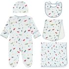 Baby Boys White Airplane Babygrow Gift Set, 1, hi-res