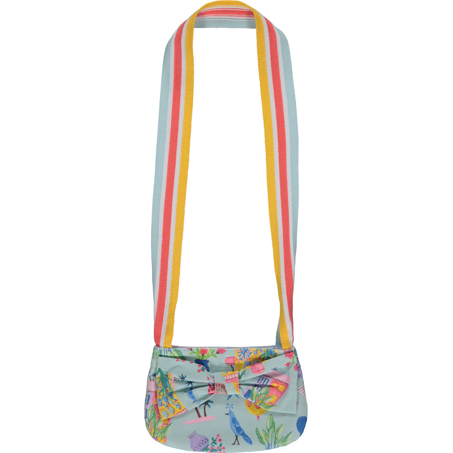 Girls Blue Tropical Island Crossbody Bag, 1, hi-res