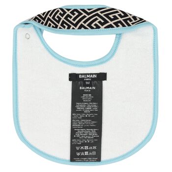 Baby Boys Blue & Monogram Print Babygrow Gift Set