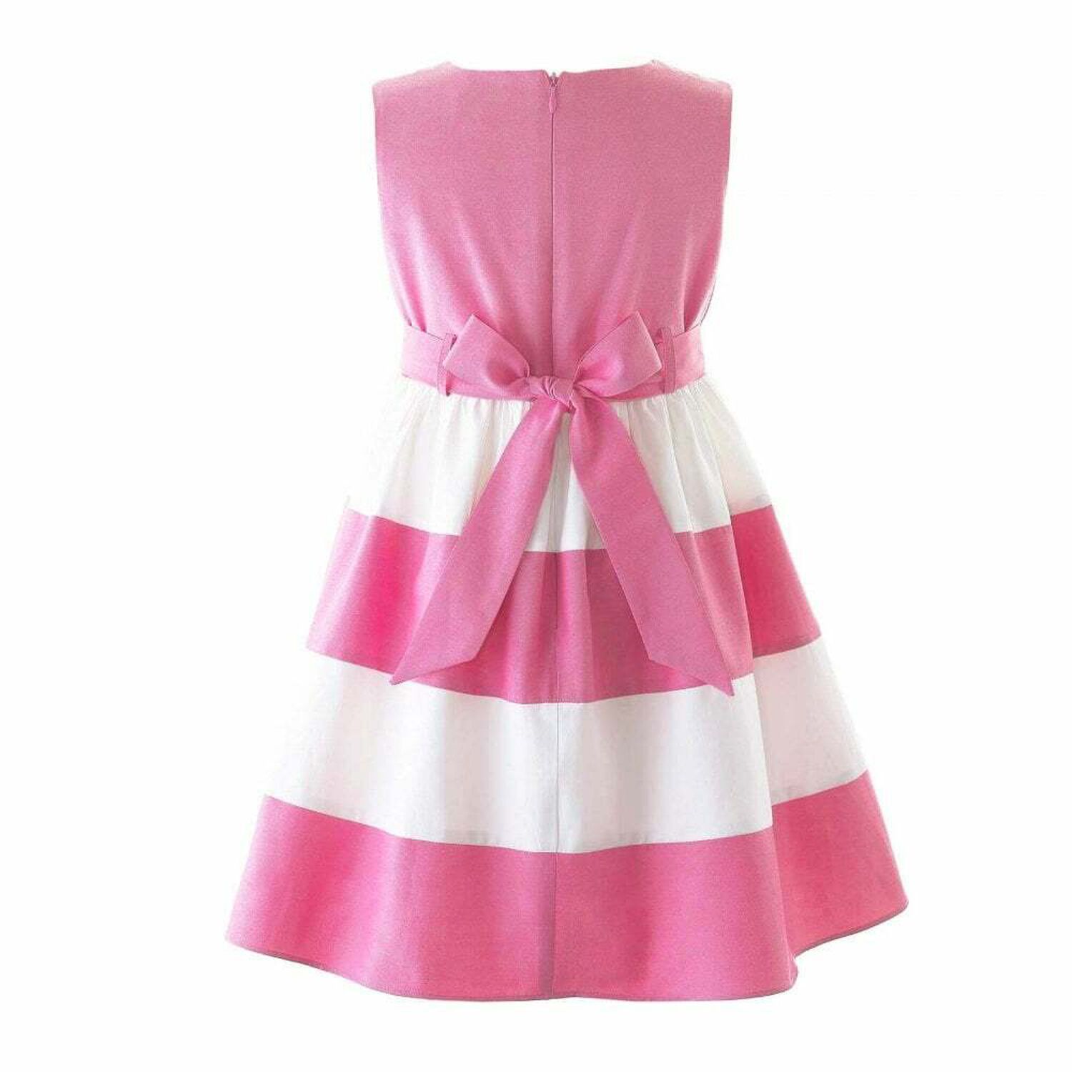 Girls Pink & White Dress, 1, hi-res image number null
