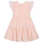 Girls Pink Chiffon Sequin Dress, 1, hi-res
