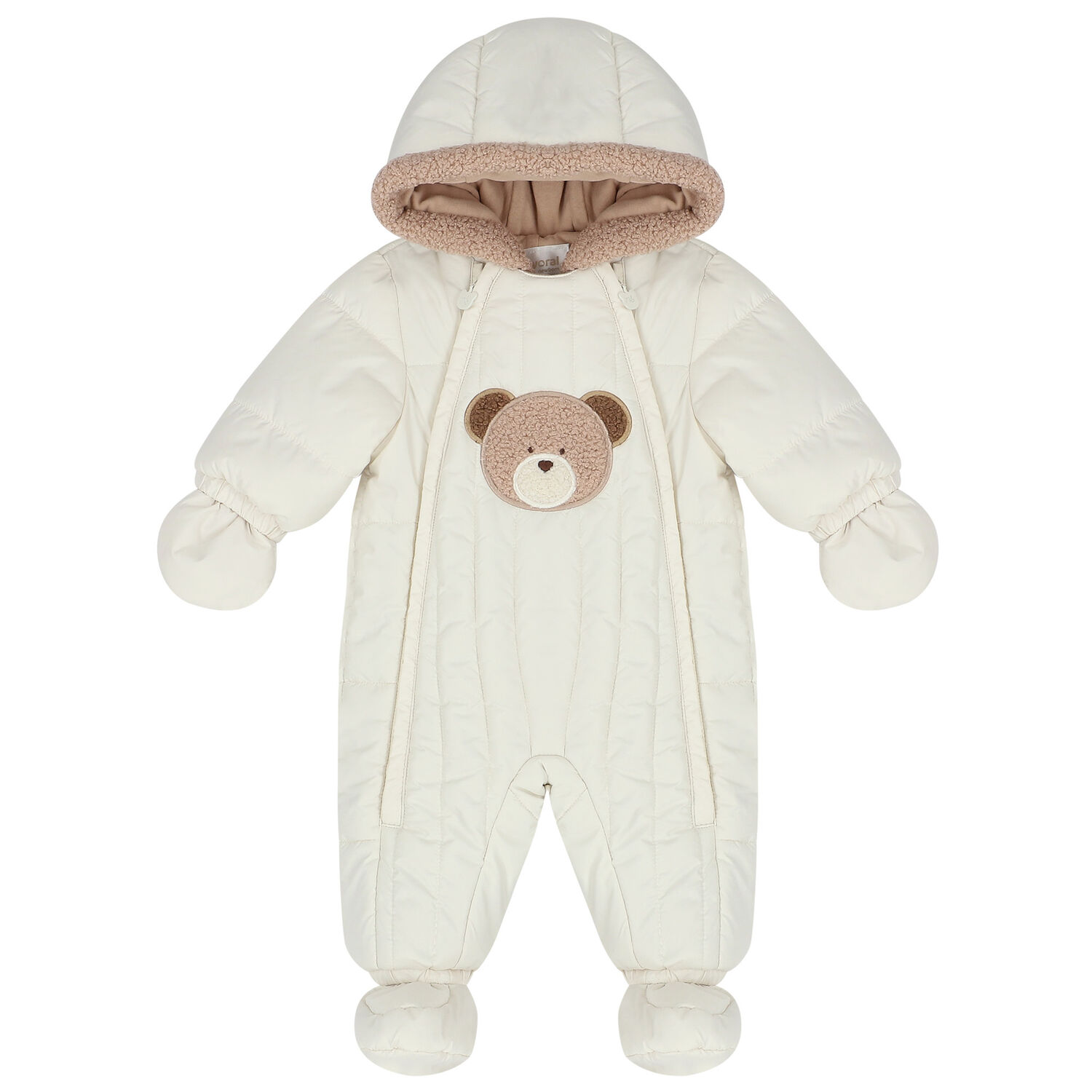 Ivory Baby Snowsuit, 2, hi-res