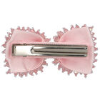 Girls Pink Embellished Bow Hair Clip, 1, hi-res