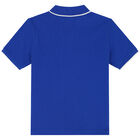 Boys Blue Logo Polo Shirt, 2, hi-res