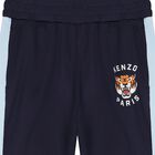 Navy Blue Tiger Logo Joggers, 1, hi-res
