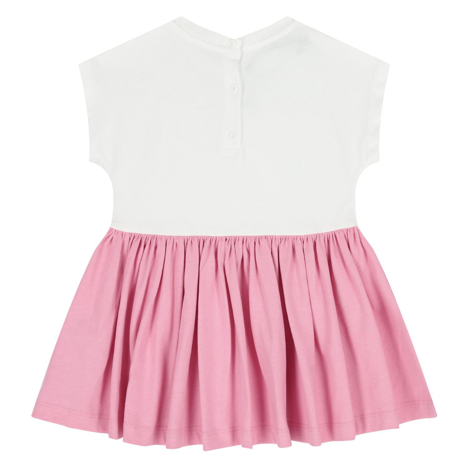 Baby Girls Pink & White Logo Dress Set, 1, hi-res