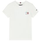 Boys White Logo T-Shirt, 1, hi-res