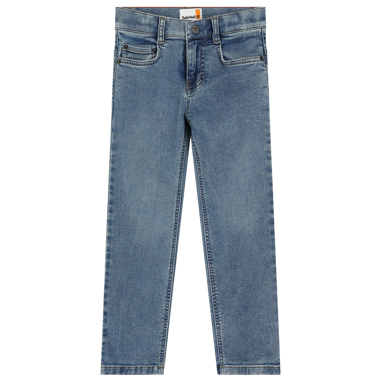 Boys Blue Denim Logo Jeans, 1, hi-res image number null