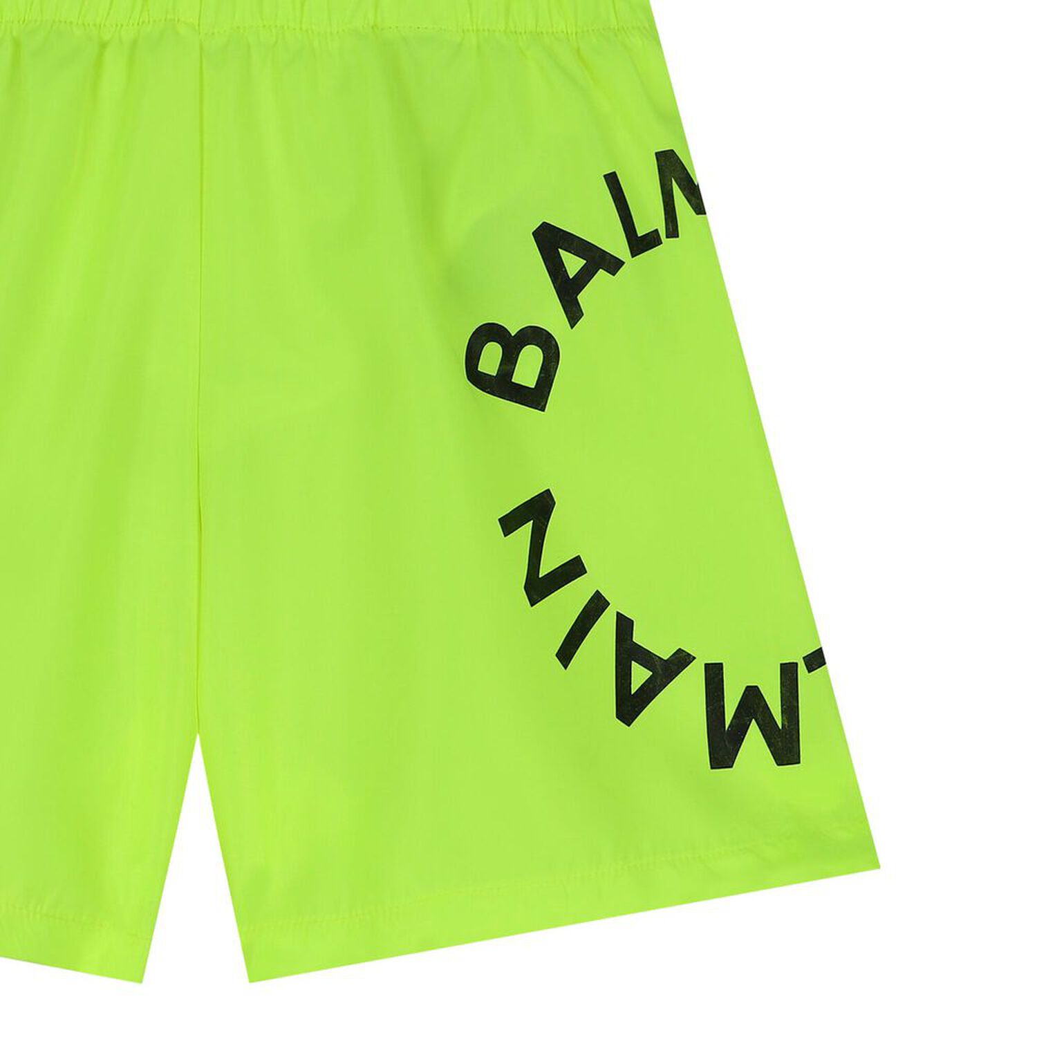 Boys Neon Green Logo Swim Shorts, 1, hi-res