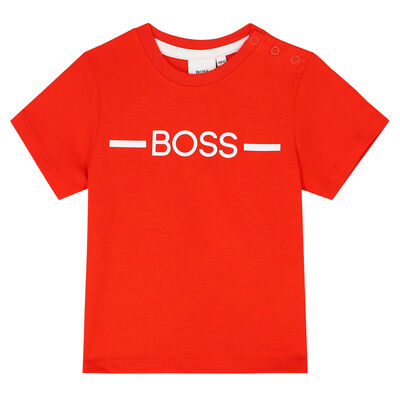 Younger Boys Red Logo T-Shirt