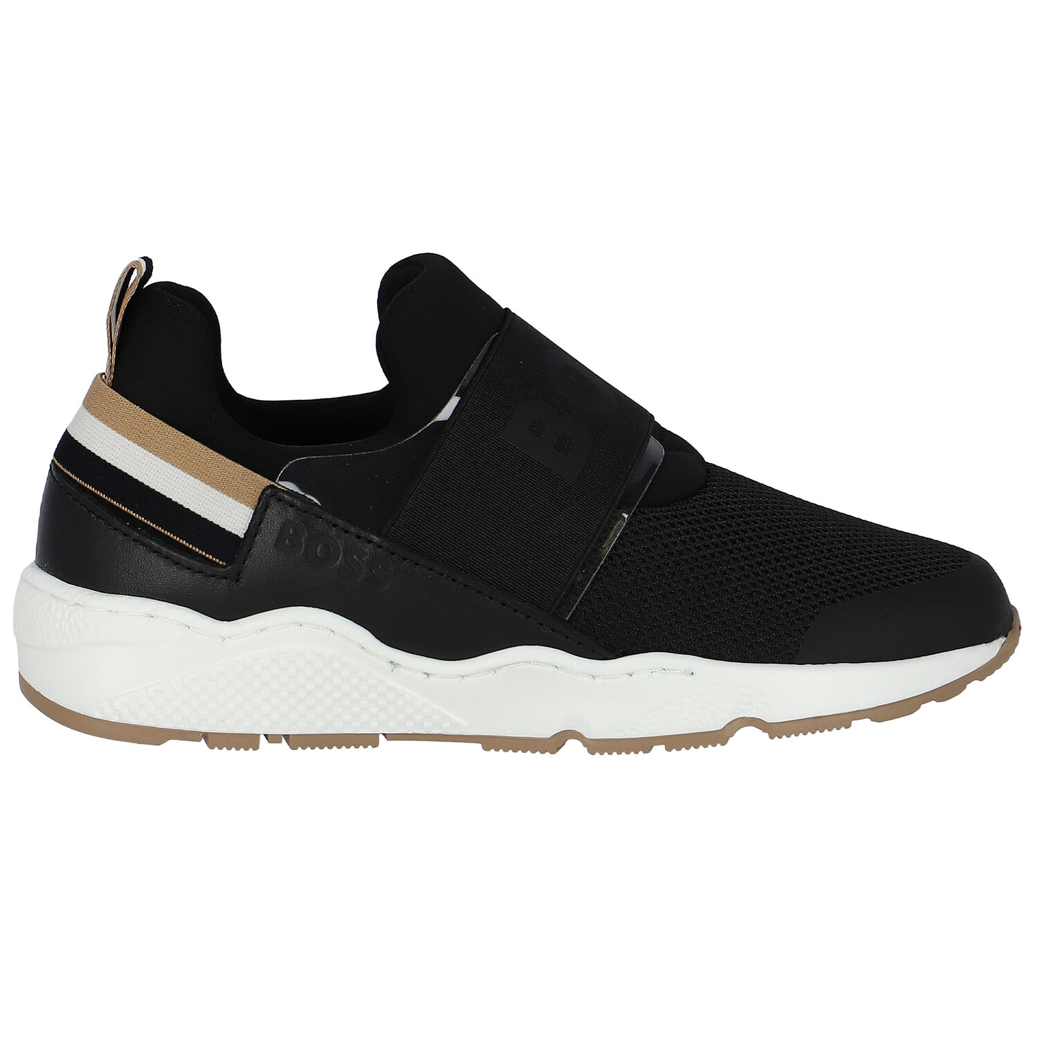 Boys Black Logo Trainers, 1, hi-res image number null