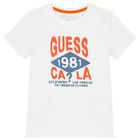 Boys White Logo T-Shirt, 1, hi-res