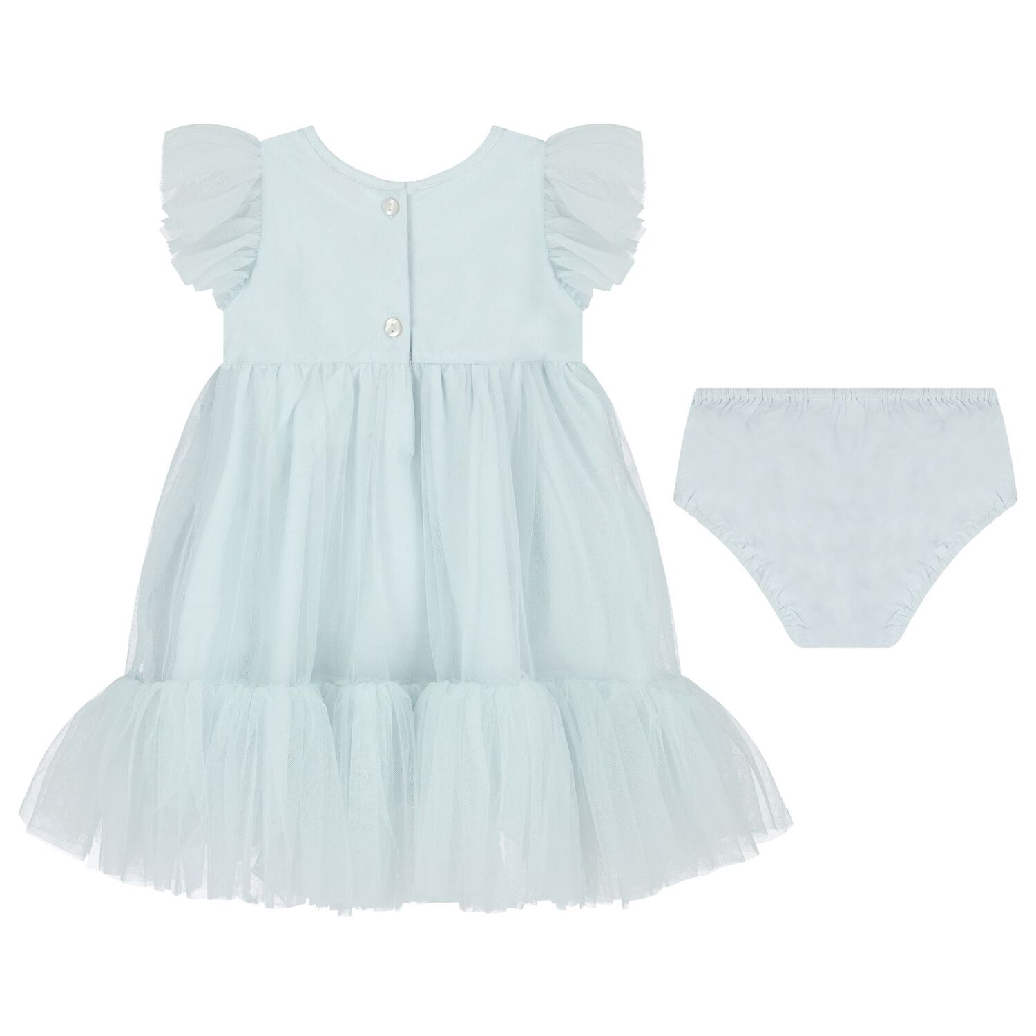 Younger Girls Blue Embellished Tulle Dress Set, 1, hi-res image number null