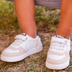 Younger Boys White & Beige Trainers, 1, hi-res