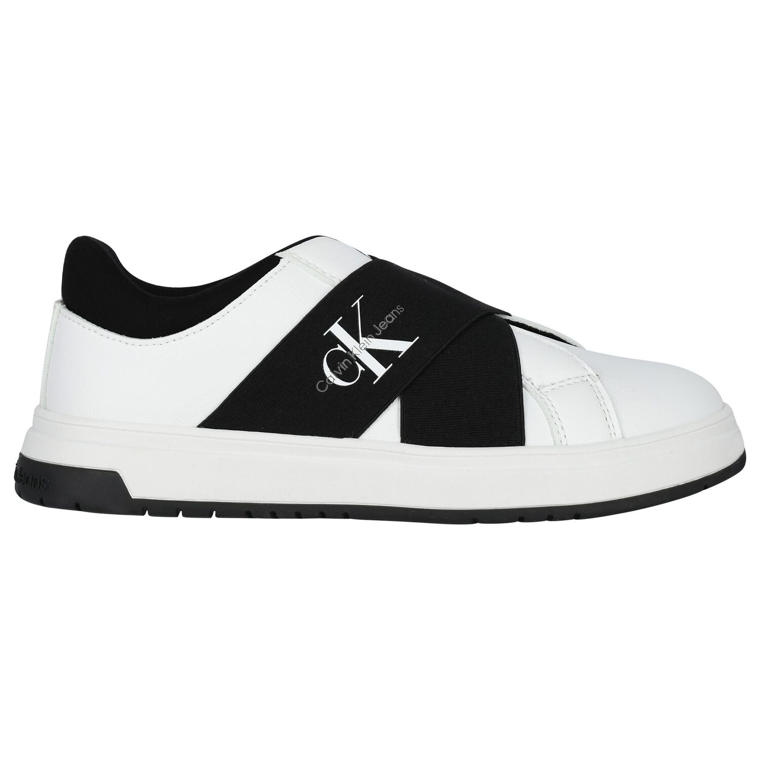 Boys White & Black Logo Trainers, 2, hi-res image number null