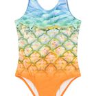 Girls Multi-Coloured Pineapple Swimsuit, 1, hi-res