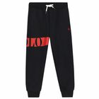 Boys Black Logo Joggers, 1, hi-res