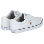 Boys White Logo Trainers, 1, hi-res