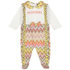 Baby Girls White Logo Babygrow Gift Set, 1, hi-res