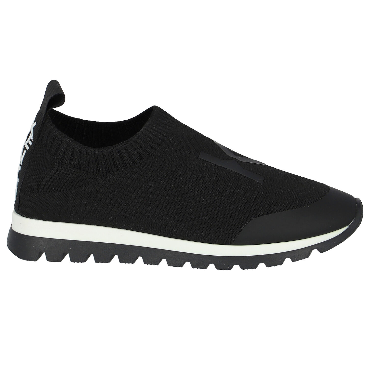 Boys Black Logo Trainers, 1, hi-res