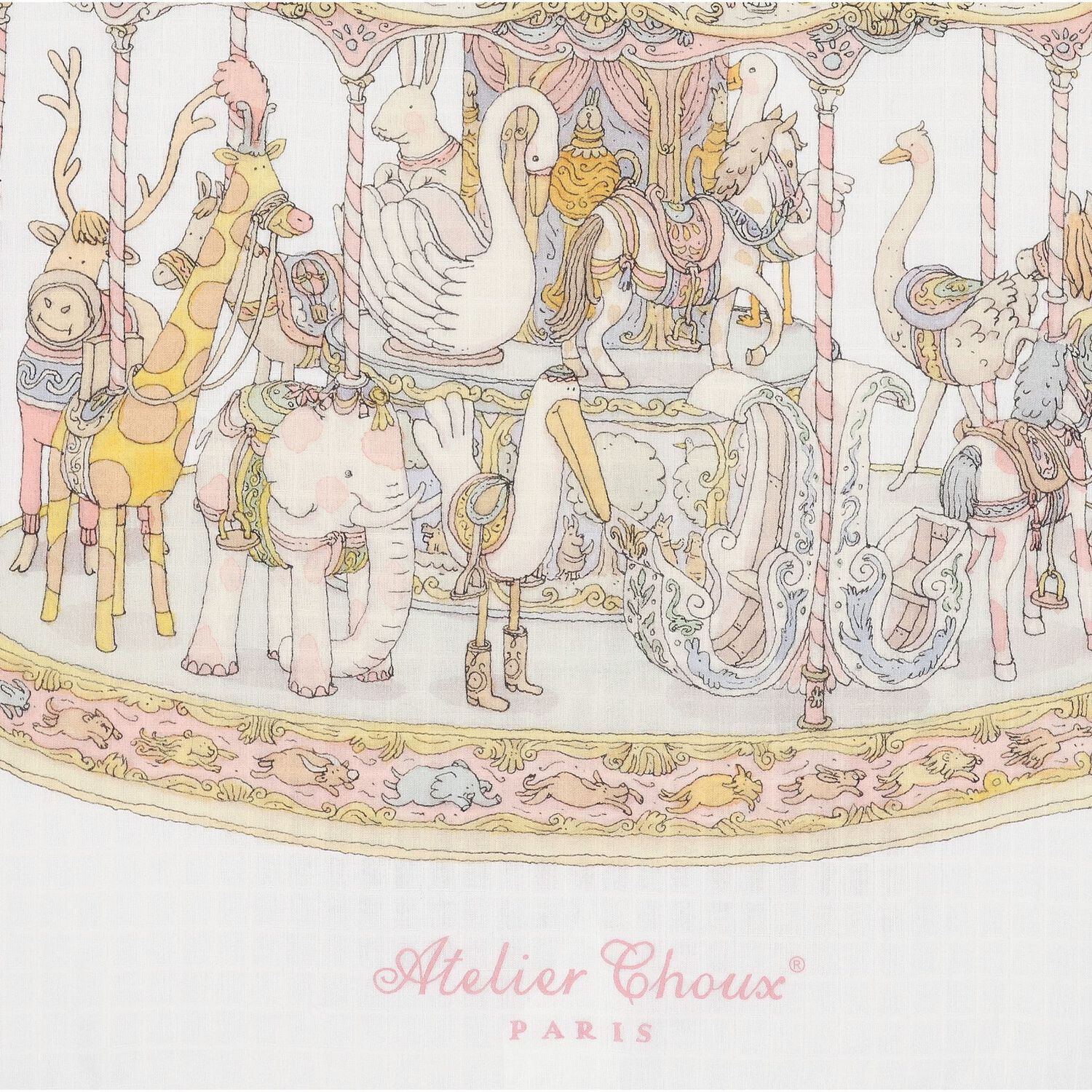 Baby Girls White & Pink Signature Carrés Gift Set, 1, hi-res