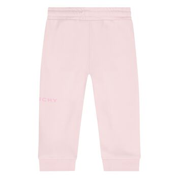 Younger Girls Pink Logo Joggers