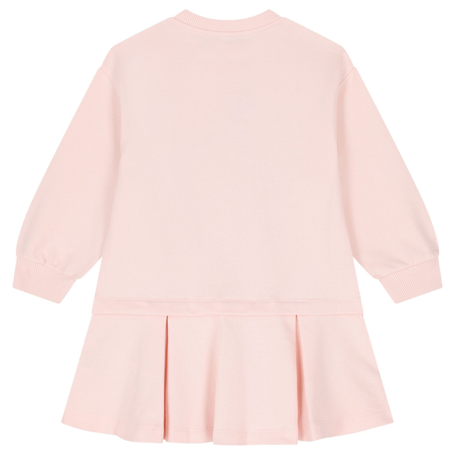 Girls Pink Embroidered Logo Dress, 1, hi-res