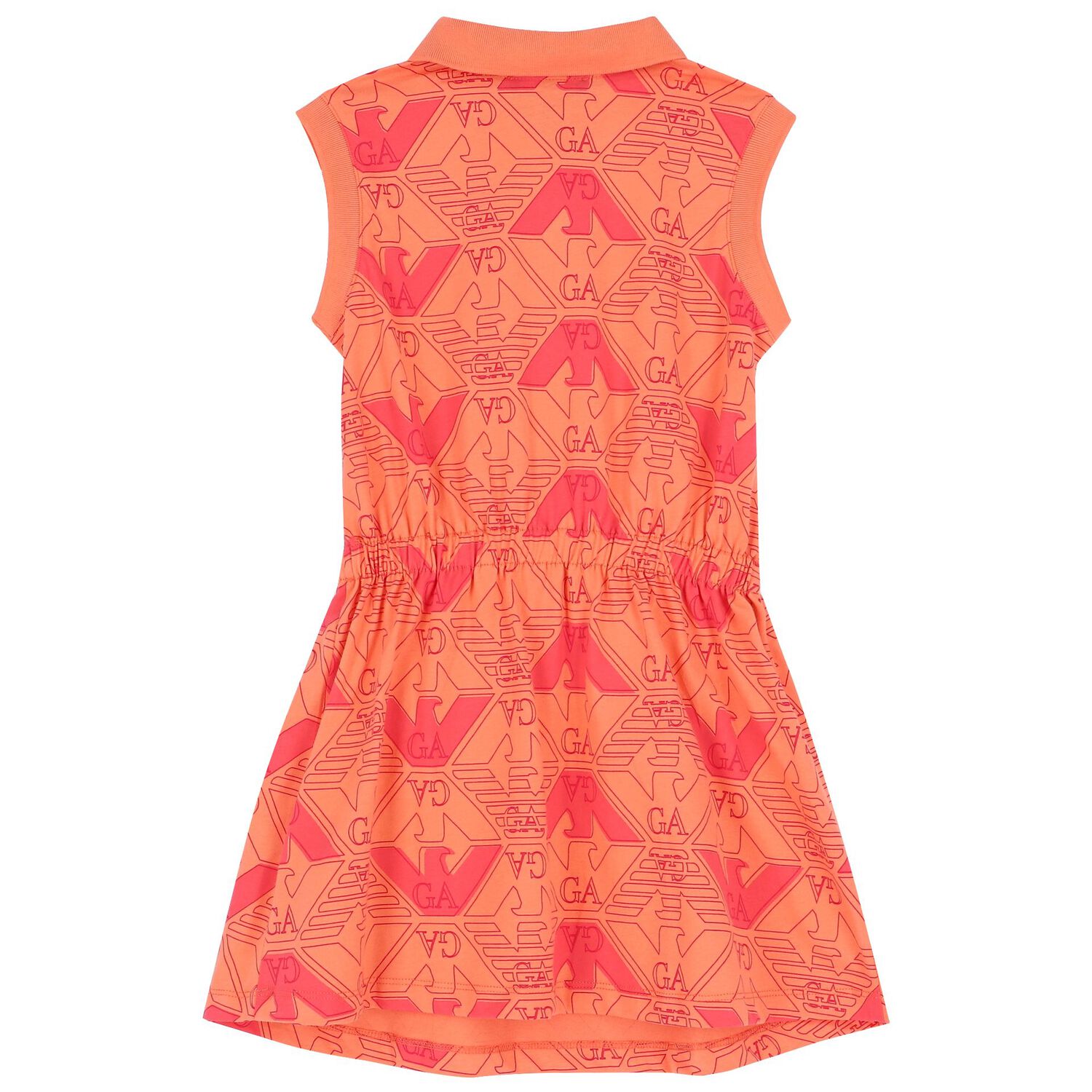 Girls Orange Logo Polo Dress, 2, hi-res