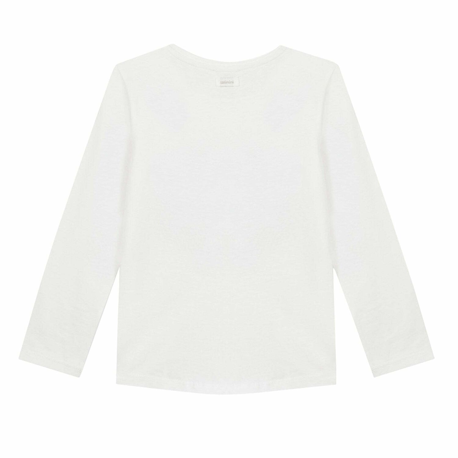 Girls White Printed Long Sleeve Top, 1, hi-res