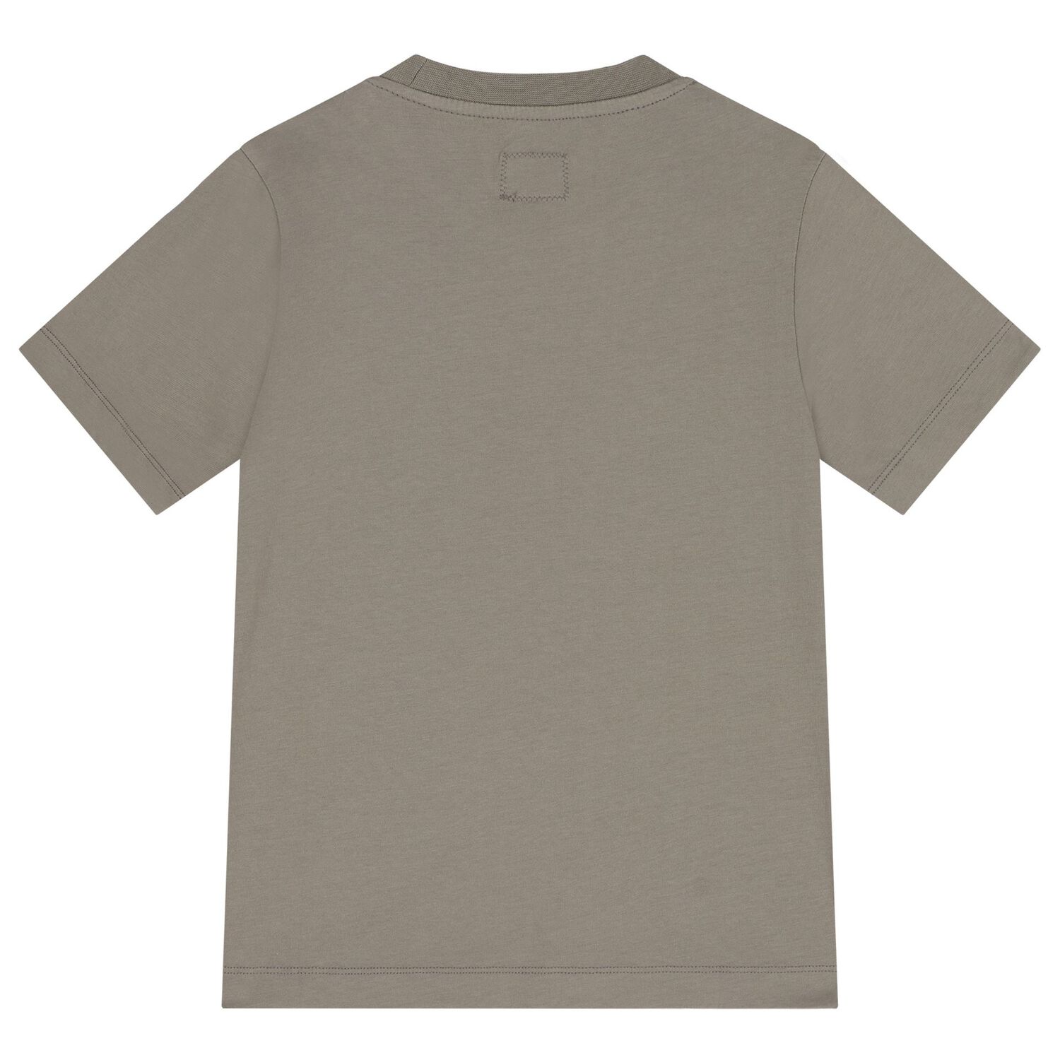 Boys Khaki Grey Logo T-Shirt , 3, hi-res