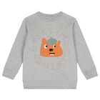 Boys Grey Squirrel Sweatshirt, 1, hi-res