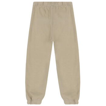 Boys Beige Logo Joggers