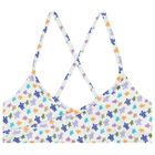 Girls White Turtle Logo Bikini, 1, hi-res