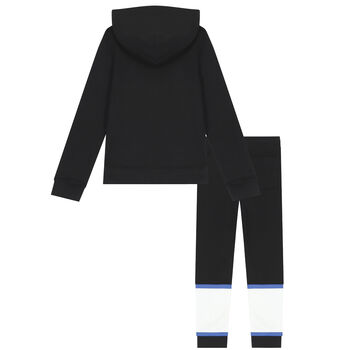 Boys Black Logo Tracksuit