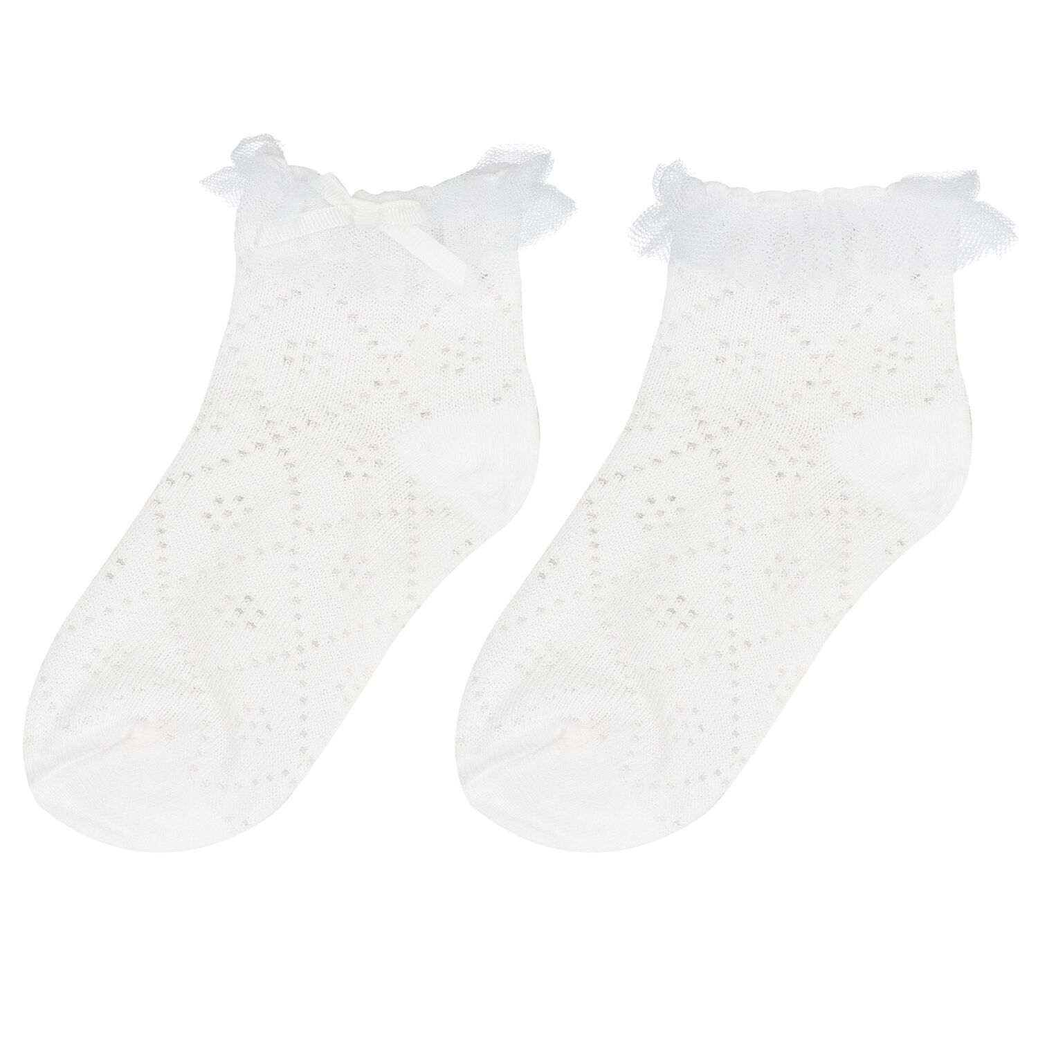 Baby Girls Blue & White Cotton Socks (2 Pack), 1, hi-res image number null