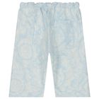 Baby Boys Ivory & Blue Barocco Trousers Set, 1, hi-res