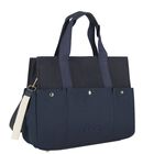 Navy Blue Canvas Baby Changing Bag, 2, hi-res