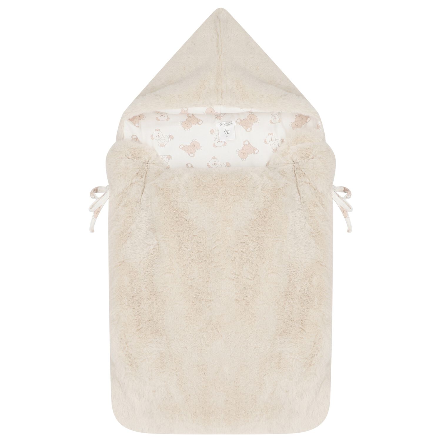 Ivory & Beige Faux Fur Baby Nest, 1, hi-res