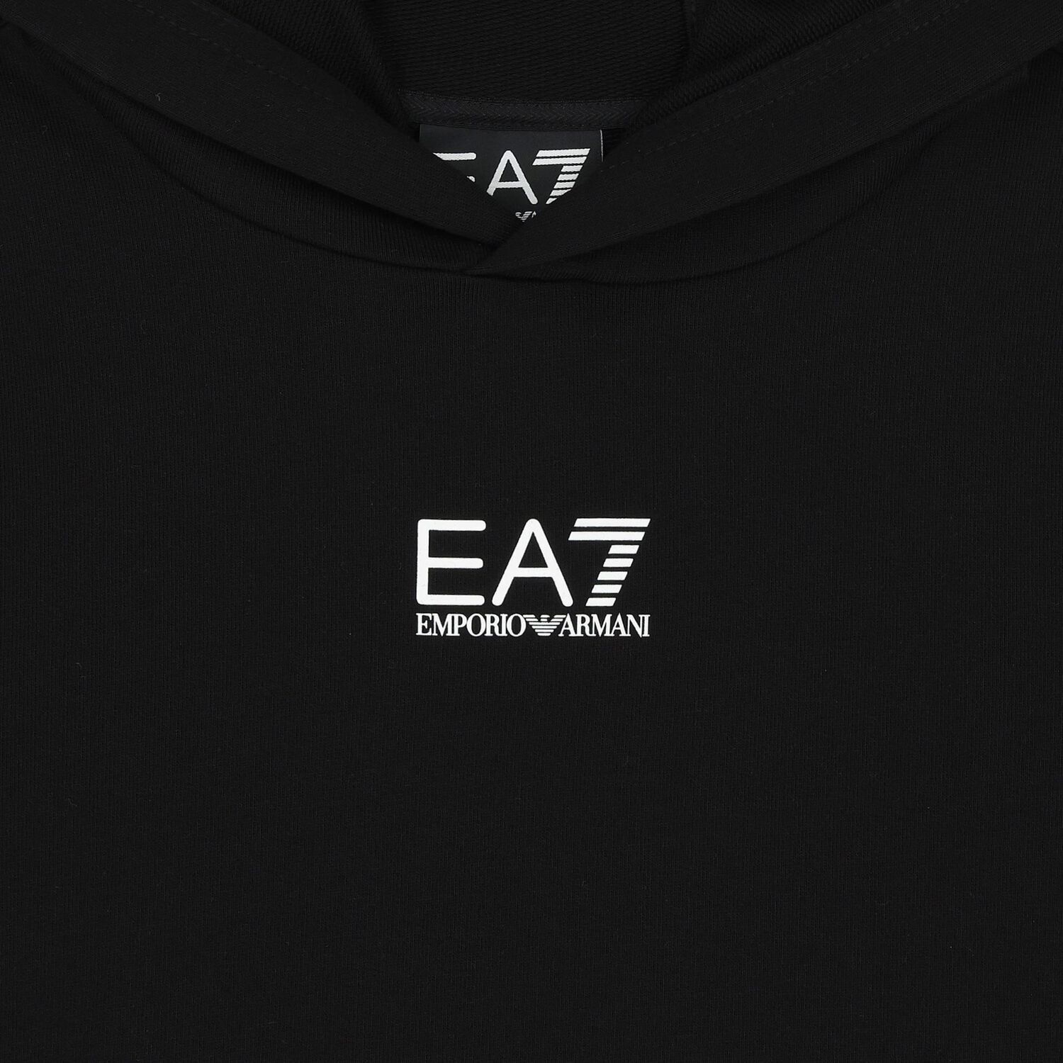 Boys Black Logo Hooded Top, 1, hi-res image number null